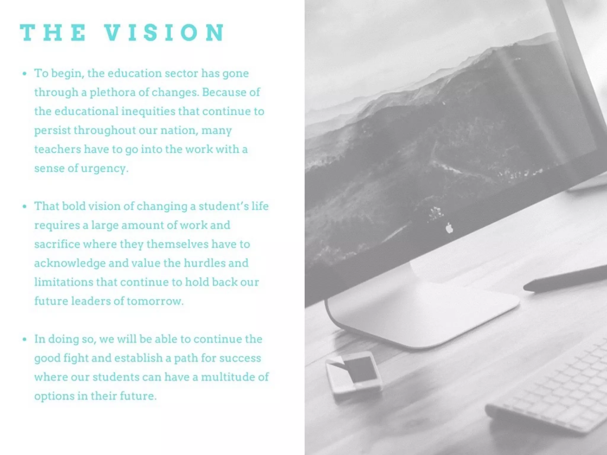 The Core Values as a Teacher by Noble Newman