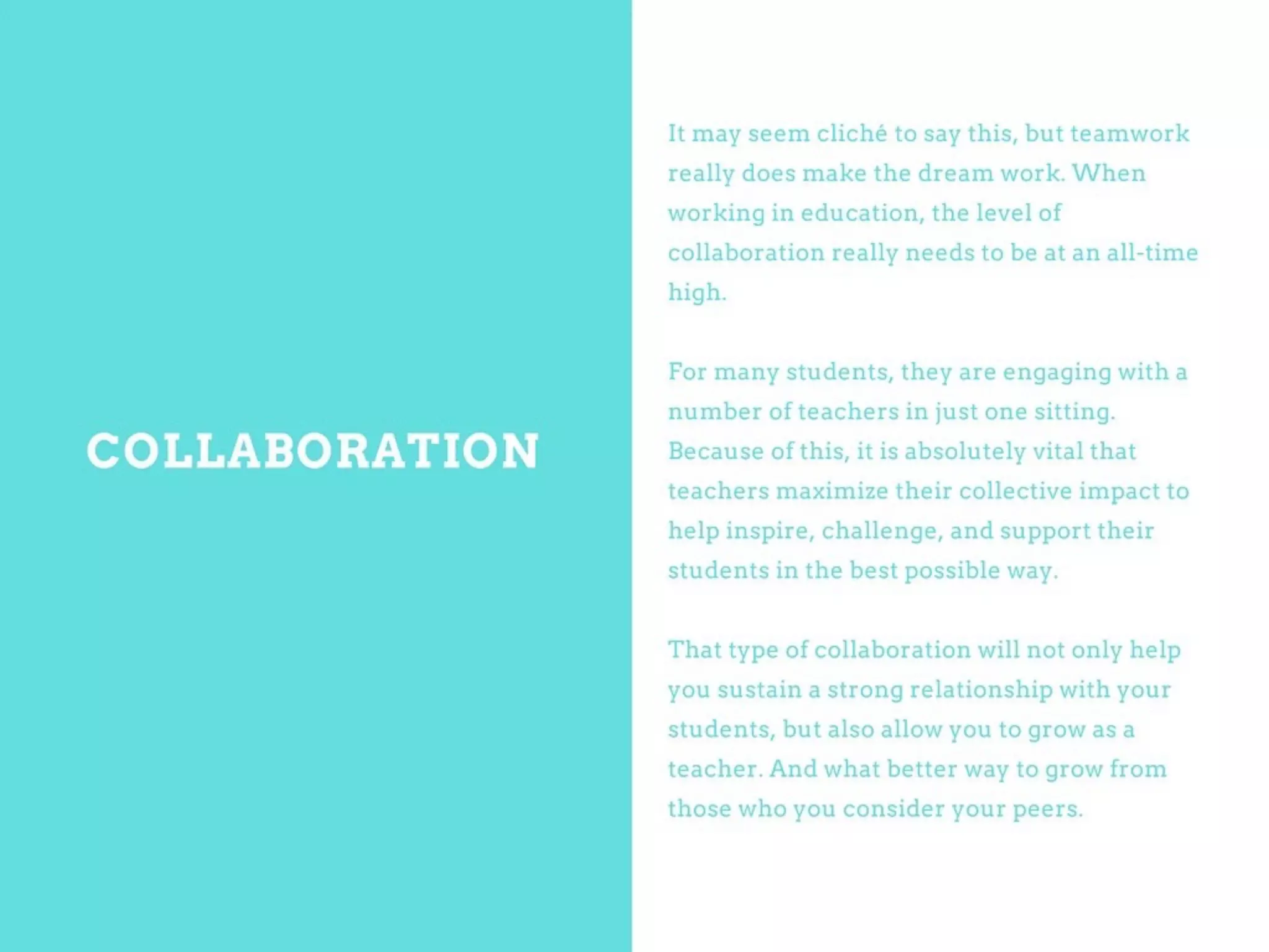 The Core Values as a Teacher by Noble Newman