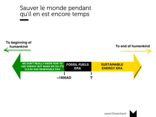 www.15marches.fr
Sauver le monde pendant
qu’il en est encore temps
 