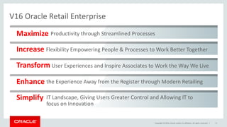 The Cornerstones of Oracle Retail Strategy