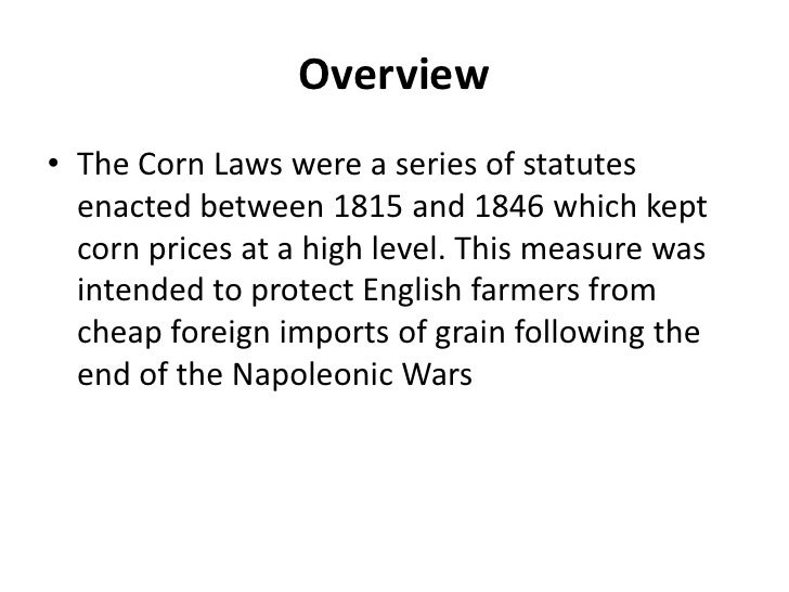 The Corn Laws