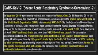 THE CORONAVIRUS STORY: COVID - 19 PANDEMIC OUTBREAK SERIES I Episode 1 ...