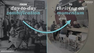 @dadovanpeteghem
FROM
day-to-day
zombification
TO
thriving on
momentum
 