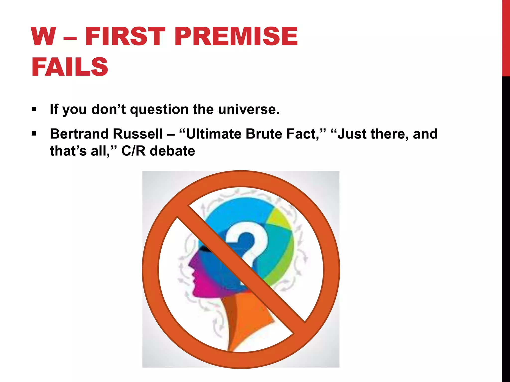 Bertrand Russell's 'Ultimate Brute Fact' Critique