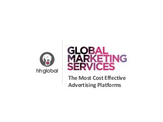 The Most Cost Effective
Advertising Platforms
 