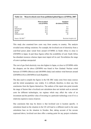 The cost of power generation | PDF