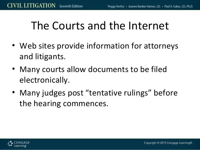 The Courts and Jurisdiction