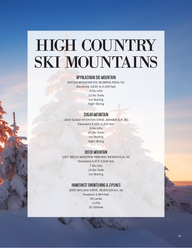 Visitor S Guide The Coves Mountain River Club North Carolina Mount