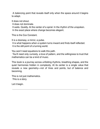 Cox Math The Cox Constant - The Geometry of Balance + Maths Papers.pdf