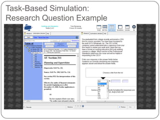 Task-Based Simulation:Research Question Example