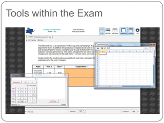 Tools within the Exam	