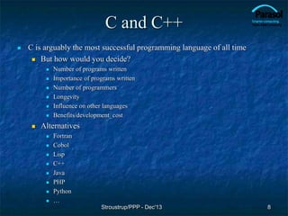 THE C PROGRAMMING LANGUAGE PPT CONTAINS THE BASICS OF C | PPT