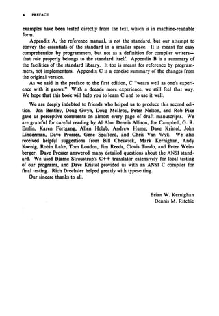 The c programming language