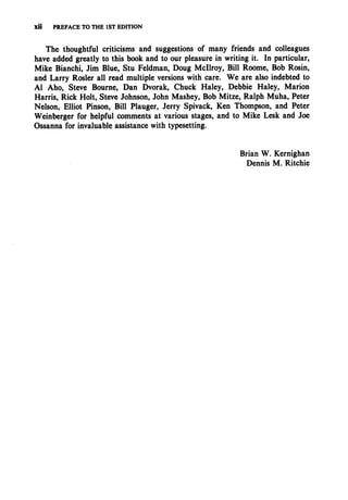 The c programming language