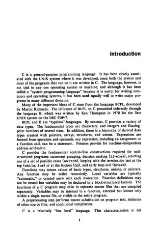 The c programming language