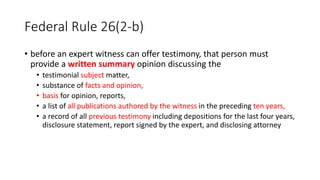 federal court expert report