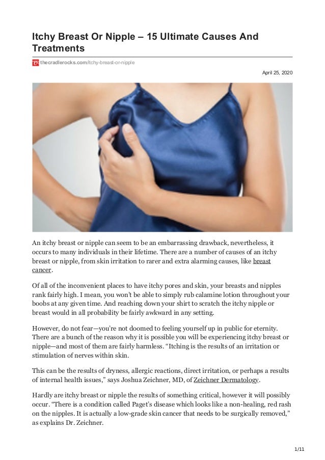 itchy breast or nipple 15 ultimate causes and treatments