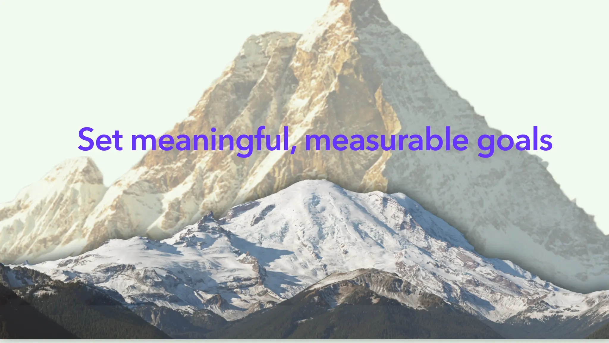 Set meaningful, measurable goals
 