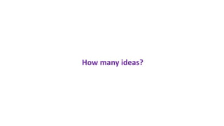 How many ideas?
 