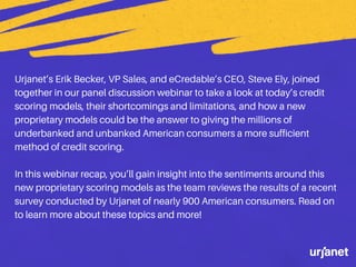 Urjanet’s Erik Becker, VP Sales, and eCredable’s CEO, Steve Ely, joined
together in our panel discussion webinar to take a...