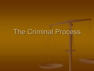 The Criminal Process 