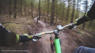 ”Mountain Biking" by PxHere is licensed under CC0
 