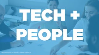 TECH +
PEOPLE
”Businesswoman" by rawpixel is licensed under CC0
 