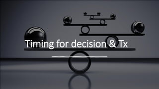 Timing for decision & Tx
 