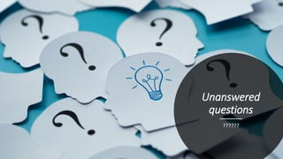 Unanswered
questions
??????
 