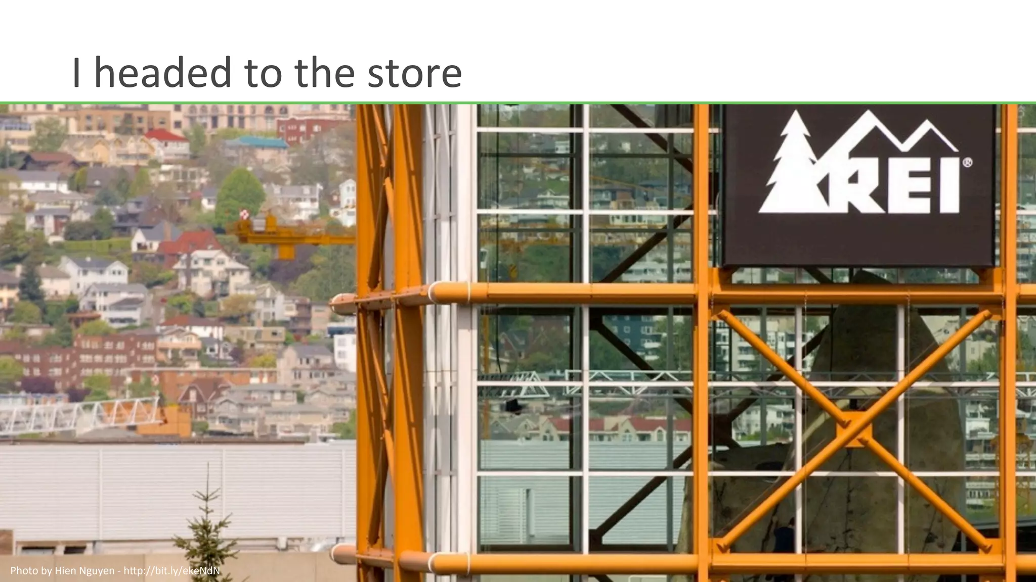 I	
  headed	
  to	
  the	
  store	
  




Photo	
  by	
  Hien	
  Nguyen	
  -­‐	
  h>p://bit.ly/ekeNdN	
  
 