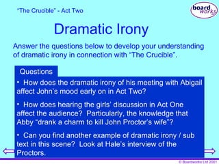 verbal irony examples in the crucible