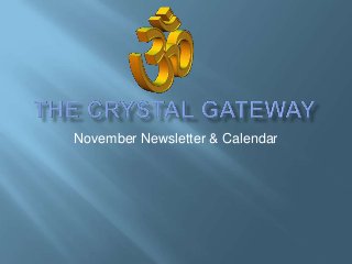 November Newsletter & Calendar

 