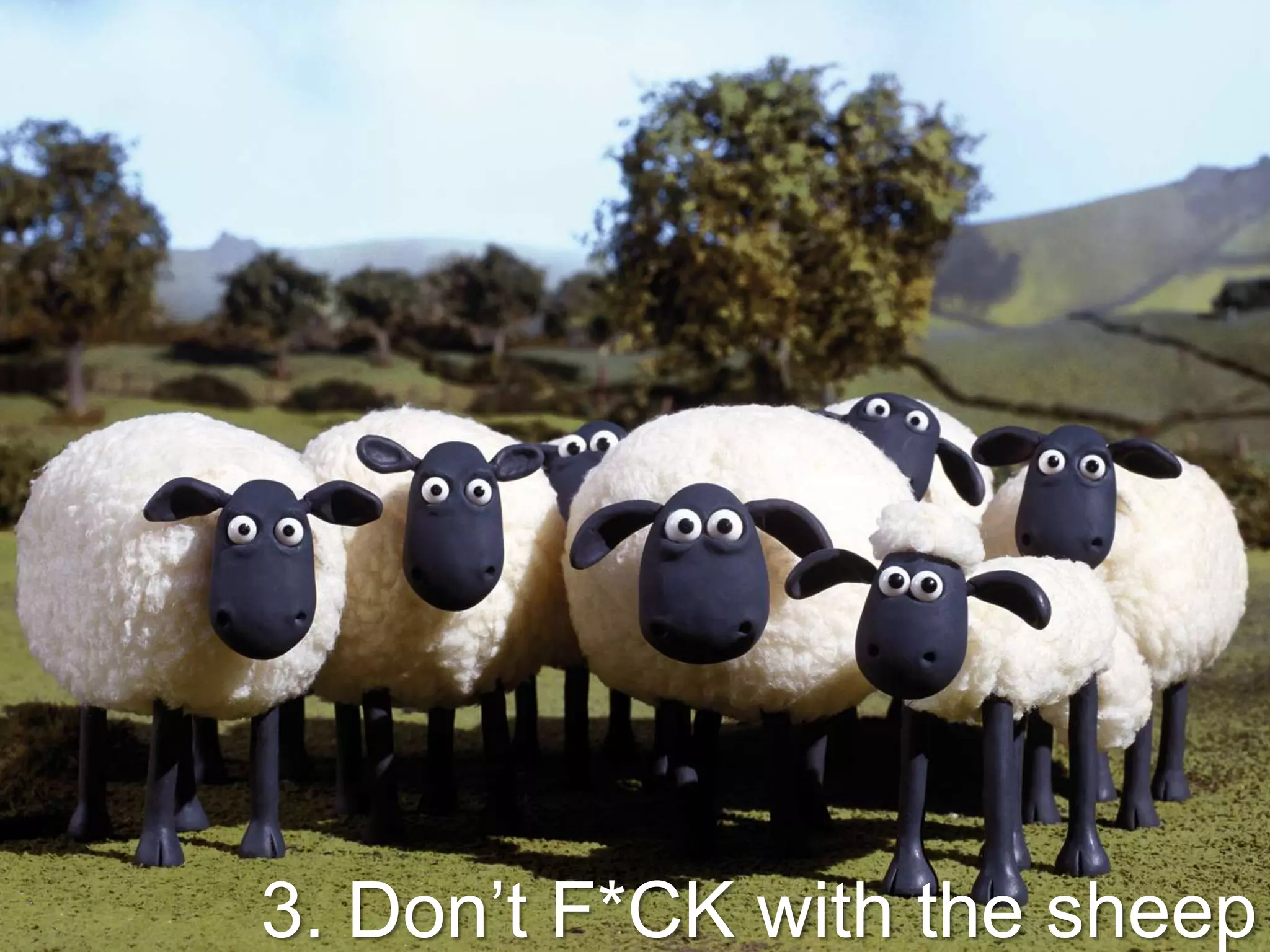 3. Don’t F*CK with the sheep