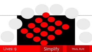Lives: 9 Simplify TRIAL RUN 
 