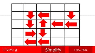 Lives: 9 Simplify TRIAL RUN 
 