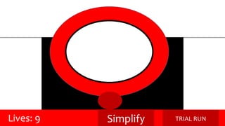 Lives: 9 Simplify TRIAL RUN 
 