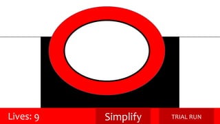 Lives: 9 Simplify TRIAL RUN 
 