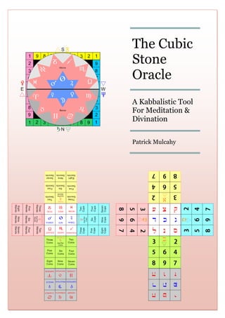 The Cubic Stone Oracle November 1, 2009
The Cubic
Stone
Oracle
A Kabbalistic Tool
For Meditation &
Divination
Patrick Mulcahy
 