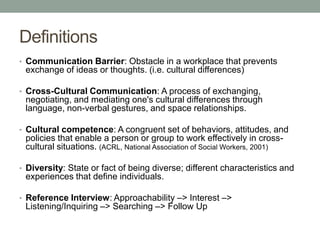 The culturally relevant reference interview | PPTX