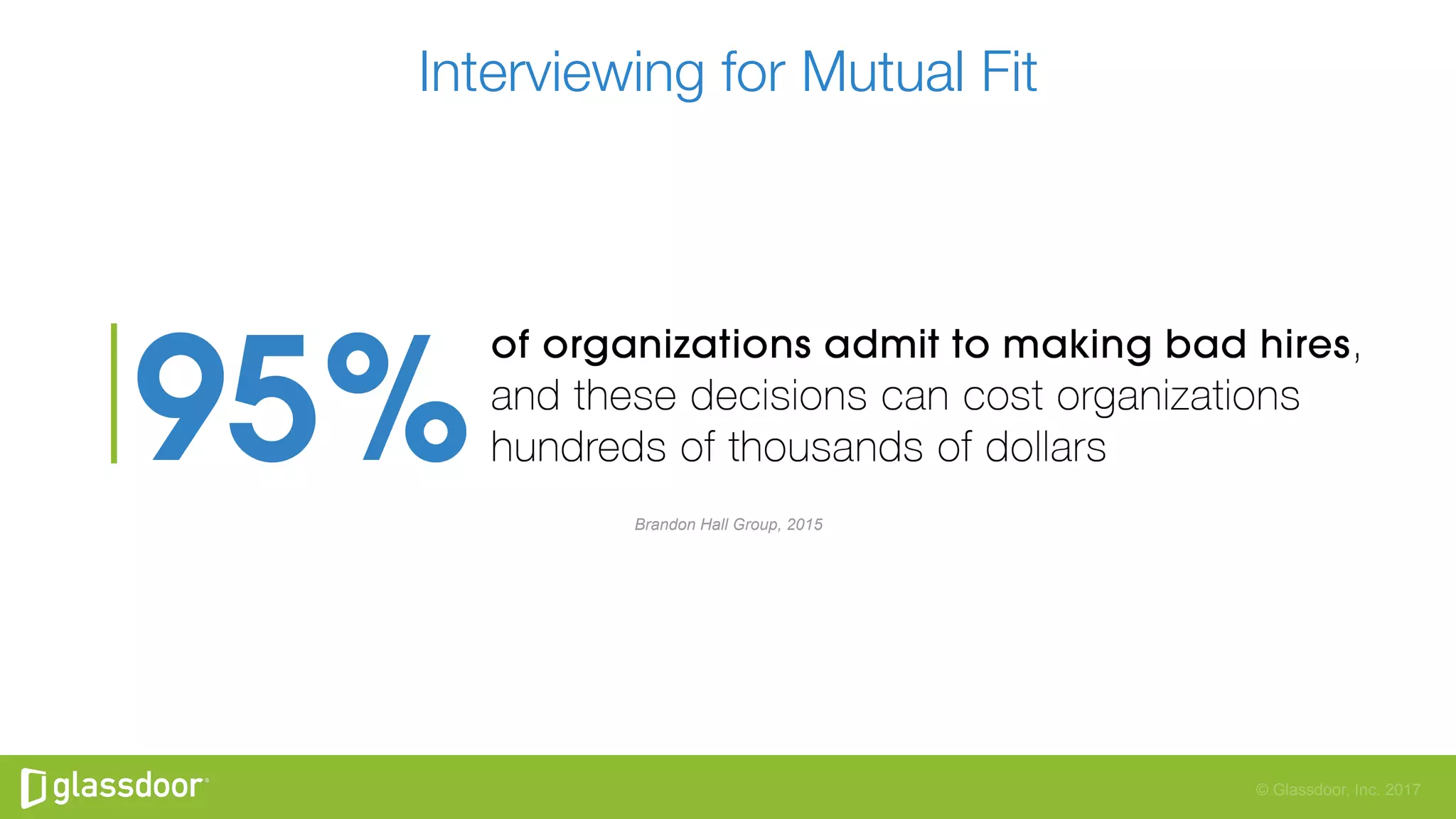 © Glassdoor, Inc. 2017
Interviewing for Mutual Fit
Brandon Hall Group, 2015
 