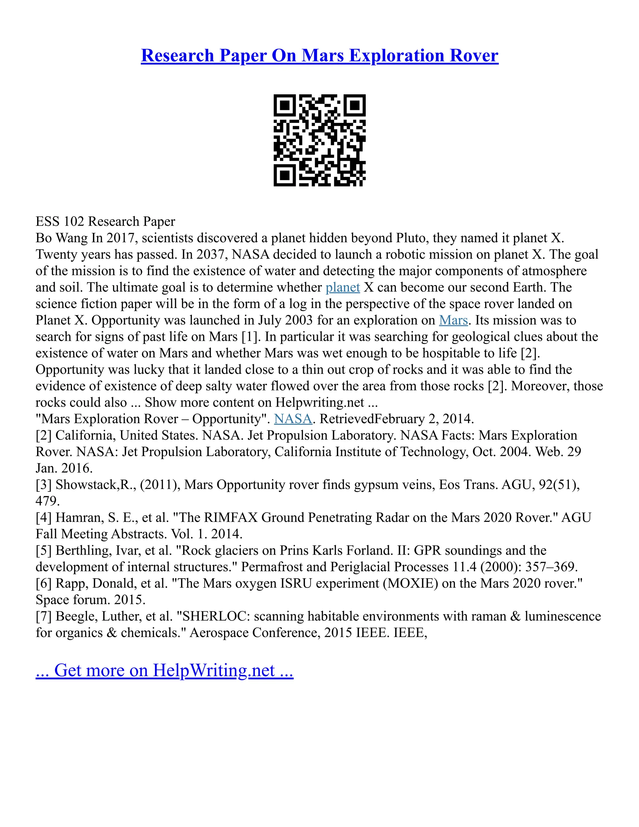 The Curiosity Rover | PDF