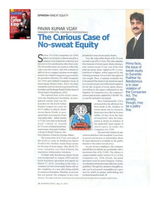 Opinion Swaet Equity