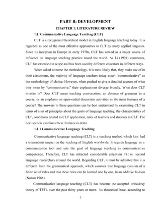 The current situation of English language teaching in the light of CLT ...