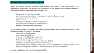 The curriculum in paediatrics
