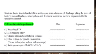 The curriculum in paediatrics