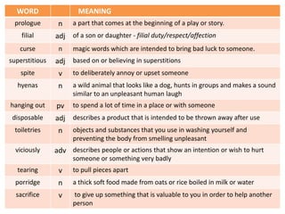 The curse vocabulary | PPT