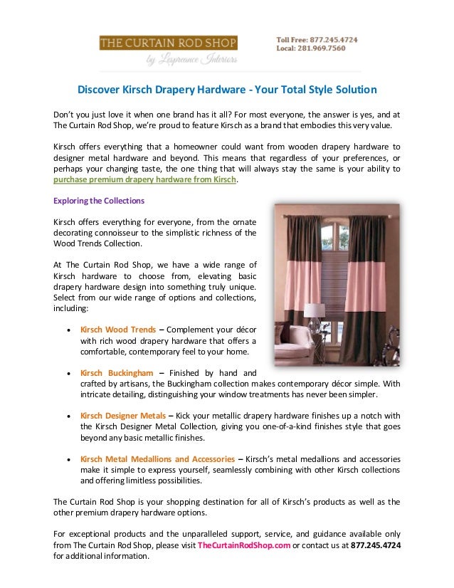 Discover Kirsch Drapery Hardware Your Total Style Solution