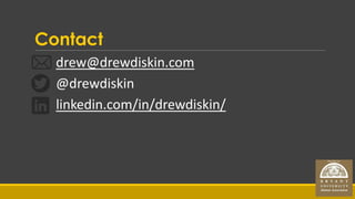 Contact
drew@drewdiskin.com
@drewdiskin
linkedin.com/in/drewdiskin/
Hosted by
 