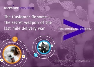 The Customer Genome –
the secret weapon of the
last mile delivery war
 