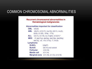 COMMON CHROMOSOMAL ABNORMALITIES
 